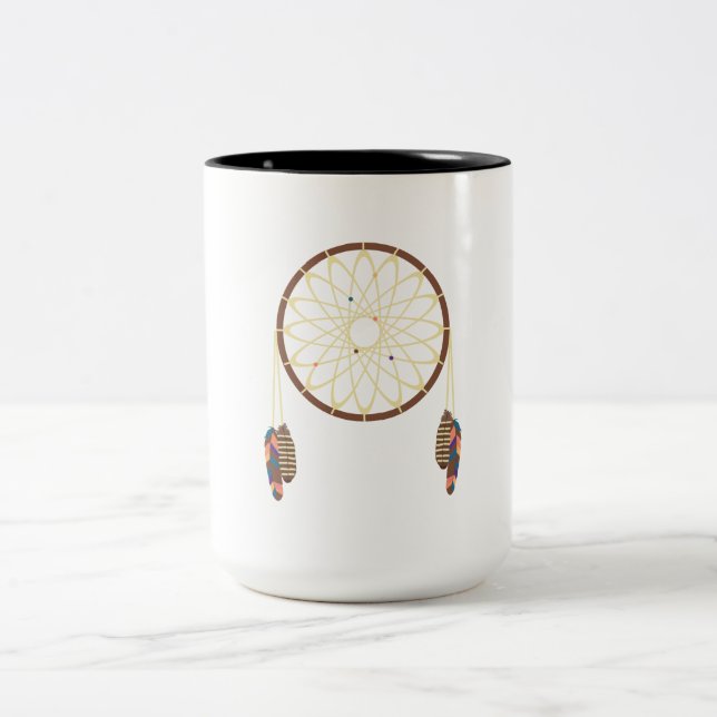 Dream Catcher Zweifarbige Tasse (Mittel)