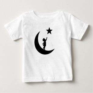Dream Chaser Süßes Minimalistisches Mond- und Ster Baby T-shirt