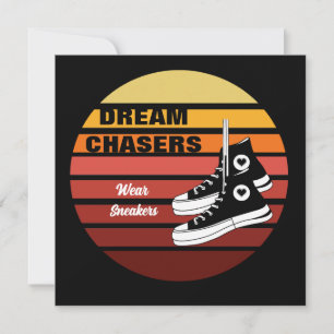 Dream Chasers Wear Sneakers Feiertagskarte
