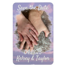 Dream Clouds Lover Save the Date Foto Magnet