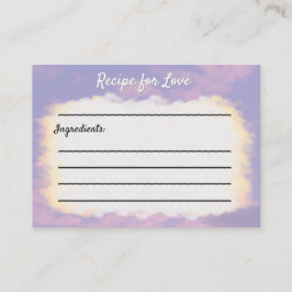 Dream Clouds Rezeptkarten Begleitkarte