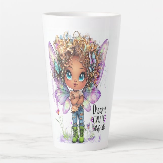 Dream Create Inspiriert Lil Fairy Latte Tasse (Vorderseite)