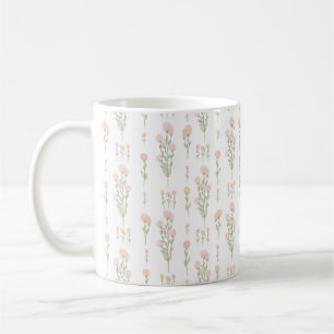Dream Dance Dare Wildblumen-Quasten auf Weiß Kaffeetasse