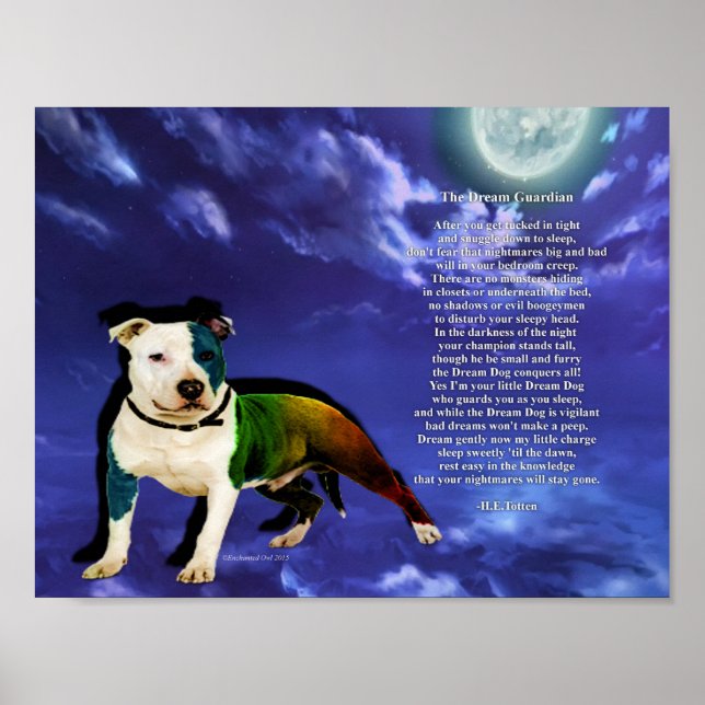 Dream Dog Poster (Pitbull) (Vorne)