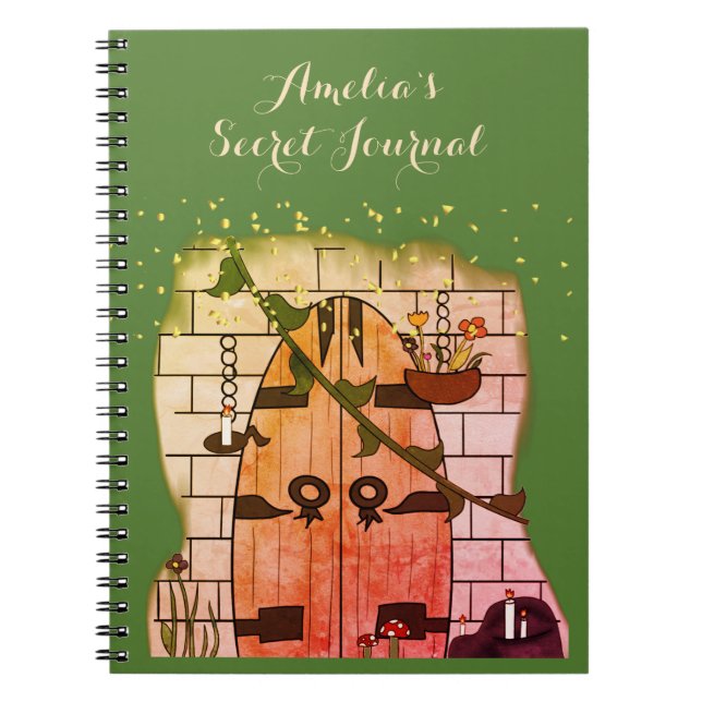Dream Door Fairy Tale Zeichnend Secret Journal Notizblock (Vorderseite)