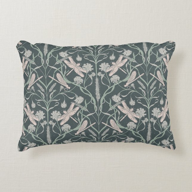 Dream Dragonfly Cornblume, Sterne, Zickzack Dekokissen (Vorderseite)