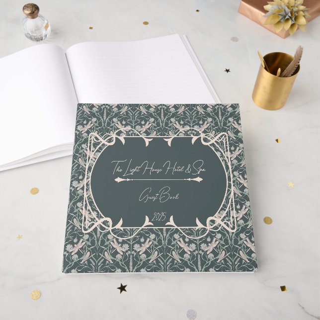 Dream Dragonfly Cornblume, Sterne, Zickzack Gästebuch (Vorderseite offen)