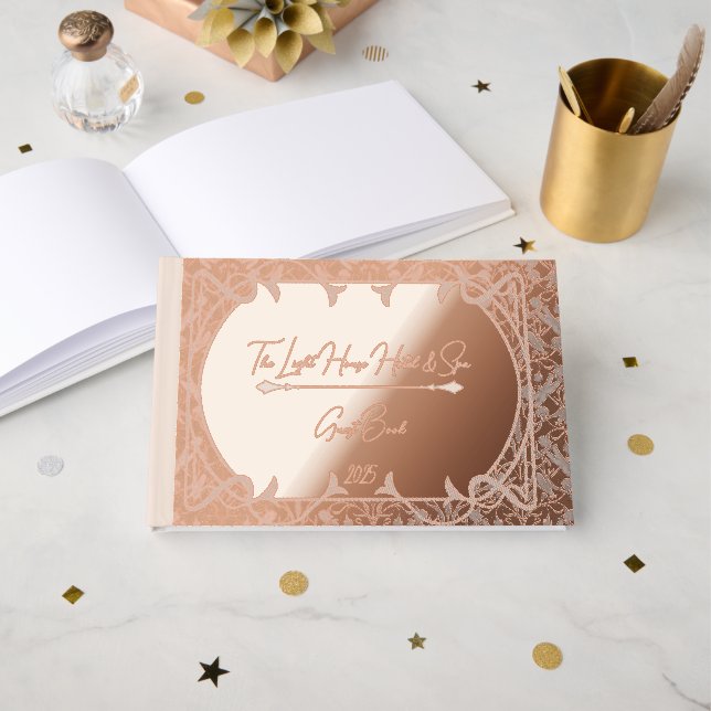 Dream Dragonfly Cornblume, Sterne, Zickzack Gästebuch (Vorderseite Offen)