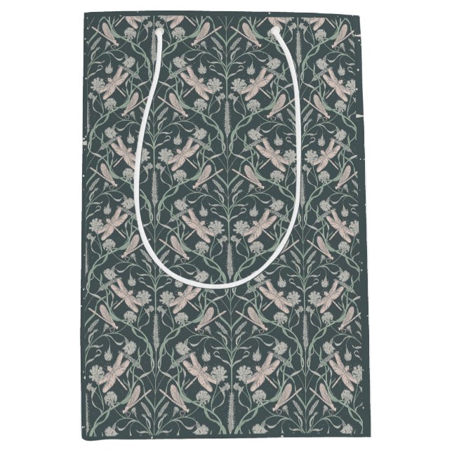 Dream Dragonfly Cornblume, Sterne, Zickzack Mittlere Geschenktüte (Vorderseite)