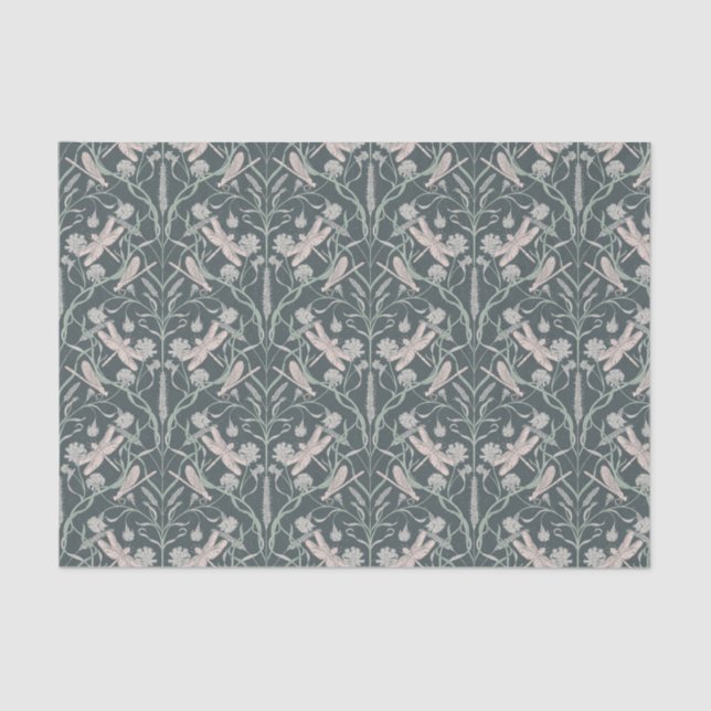 Dream Dragonfly Cornblume, Sterne, Zickzack Seidenpapier (Vorderseite)