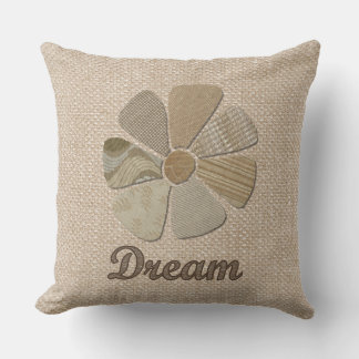 Dream Fabric Applique Blume Collage Kissen
