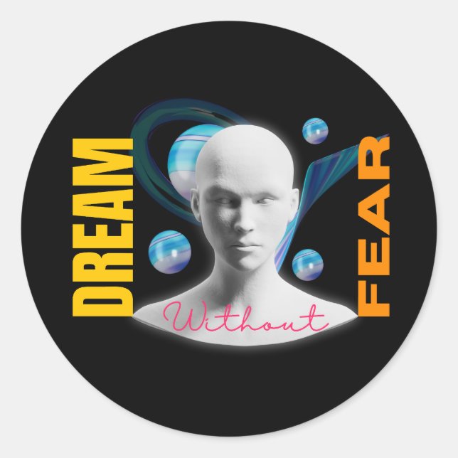 Dream Fear Classic Round Sticker (Vorderseite)
