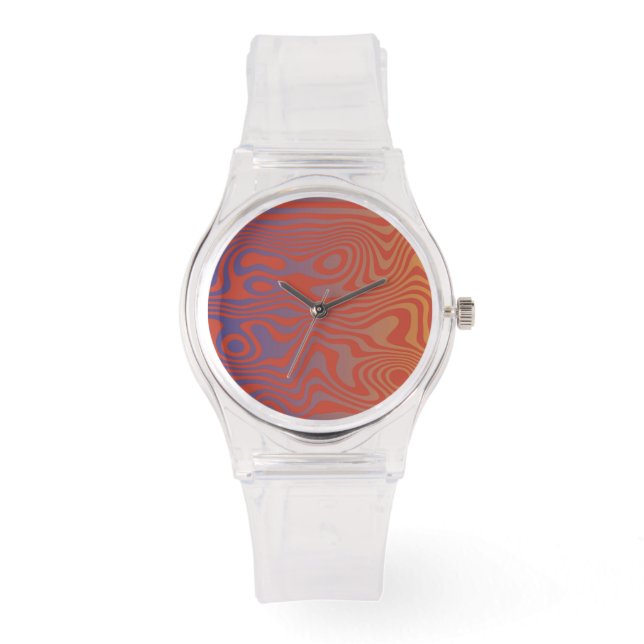 Dream Flow l Abstract Trippy Pattern - No. 01 Armbanduhr (Vorderseite)