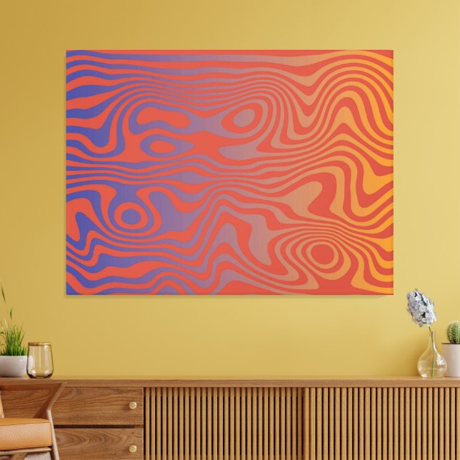 Dream Flow l Abstract Trippy Pattern - No. 01 Leinwanddruck (Insitu (Wohnzimmer))