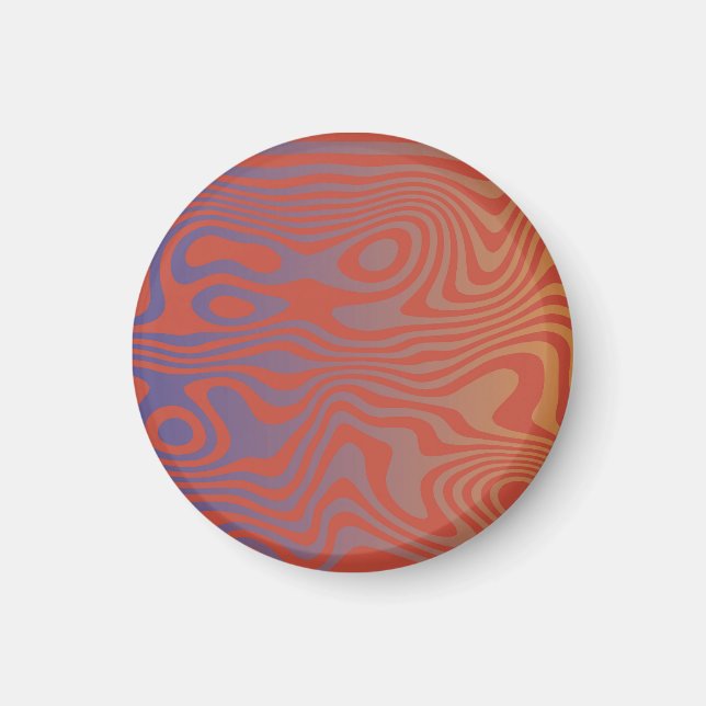 Dream Flow l Abstract Trippy Pattern - No. 01 Magnet (Vorne)