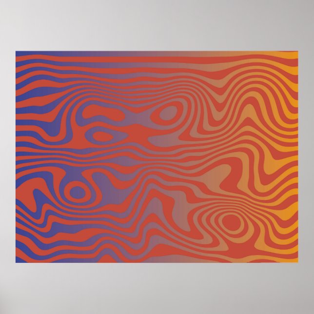 Dream Flow l Abstract Trippy Pattern - No. 01 Poster (Vorne)