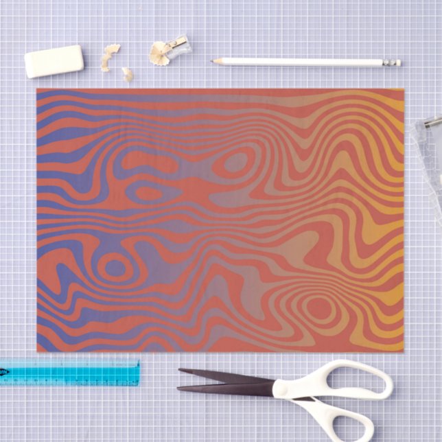 Dream Flow l Abstract Trippy Pattern - No. 01 Seidenpapier (Handwerk)