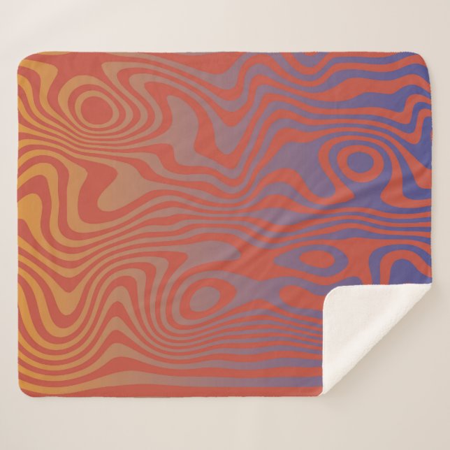 Dream Flow l Abstract Trippy Pattern - No. 01 Sherpadecke (Vorderseite (Horizontal))