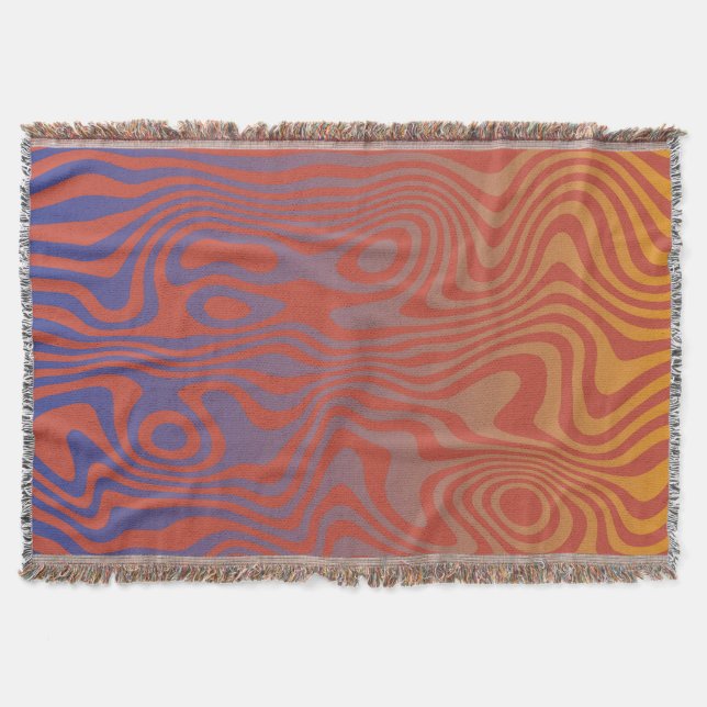 Dream Flow l Abstrakte Trippy-Muster - Nr. 01 Decke (Vorderseite)