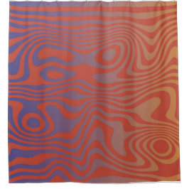 Dream Flow l Abstrakte Trippy-Muster - Nr. 01 Duschvorhang