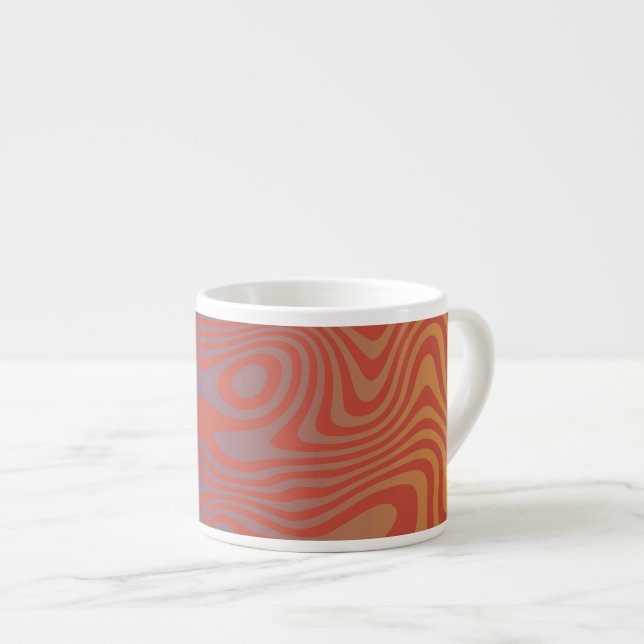 Dream Flow l Abstrakte Trippy-Muster - Nr. 01 Espressotasse (Vorderseite Rechts)