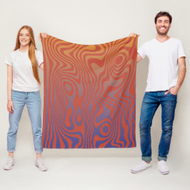 Dream Flow l Abstrakte Trippy-Muster - Nr. 01 Fleecedecke