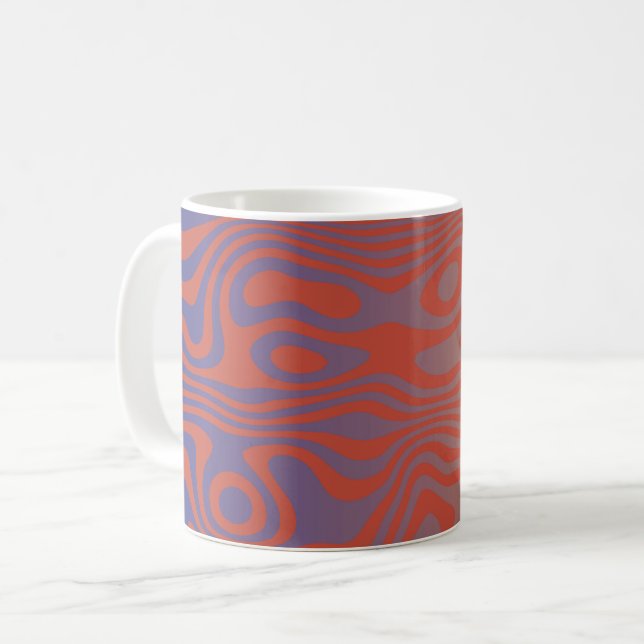 Dream Flow l Abstrakte Trippy-Muster - Nr. 01 Kaffeetasse (Vorderseite Links)
