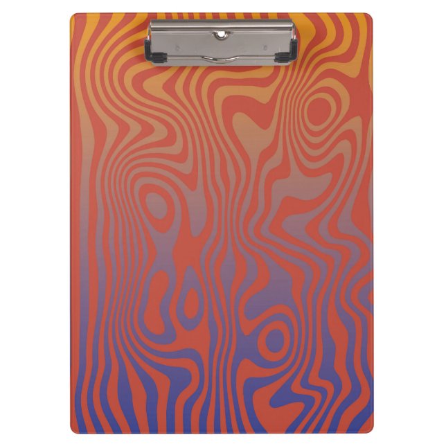 Dream Flow l Abstrakte Trippy-Muster - Nr. 01 Klemmbrett (Vorderseite)