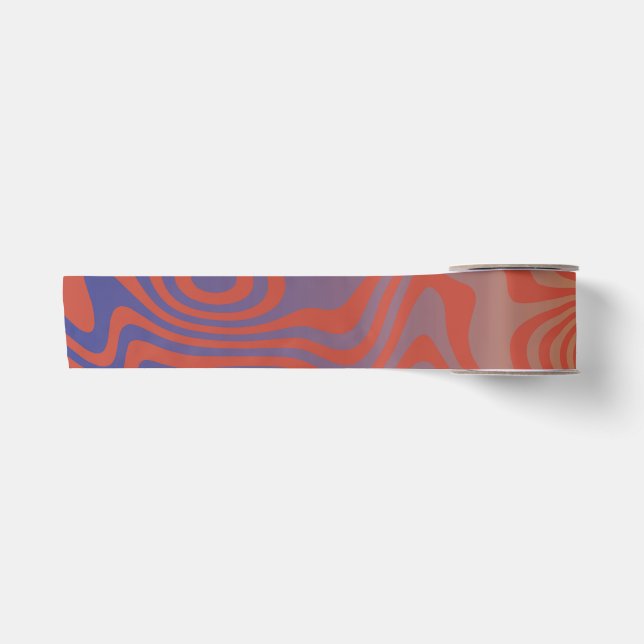 Dream Flow l Abstrakte Trippy-Muster - Nr. 01 Satinband (Vorderseite)