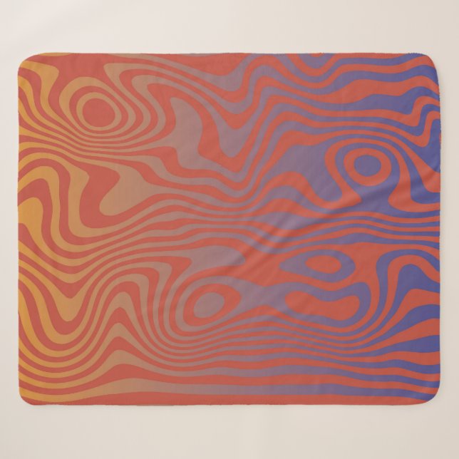 Dream Flow l Abstrakte Trippy-Muster - Nr. 01 Sherpadecke (Vorderseite (Horizontal))