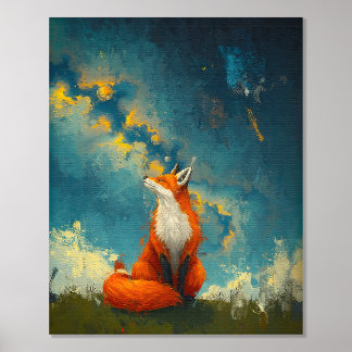 Dream Fox - Mystical Wildlife Art Foliendrucke