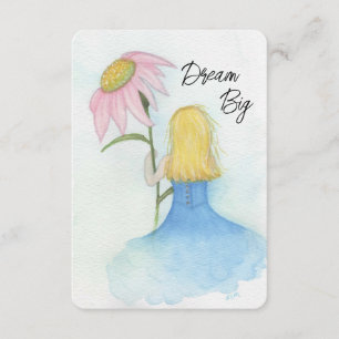 Dream Girl Holding Riant Blume Begleitkarte