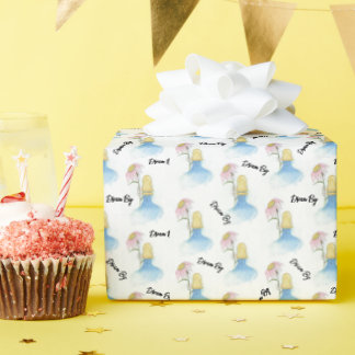 Dream Girl mit Riesengebirge "Dream Big" Geschenkpapier