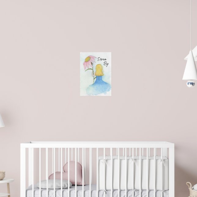 Dream Girl mit Riesengebirge "Dream Big" Poster (Kinderzimmer 2)