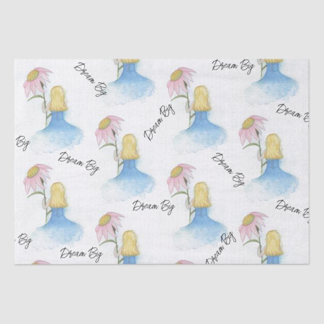 Dream Girl mit Riesengebirge "Dream Big" Seidenpapier (Vorderseite)
