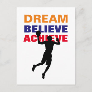 Dream Glaube Basketball Pop Kunst Postkarte