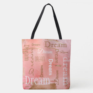 Dream Gold Rosen Blush Typografie Script Wasserfar