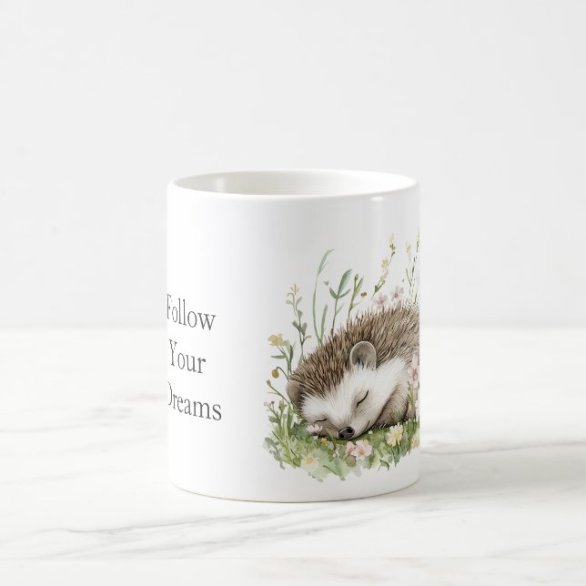 Dream Hedgehog Floral Kaffeetasse (Mittel)