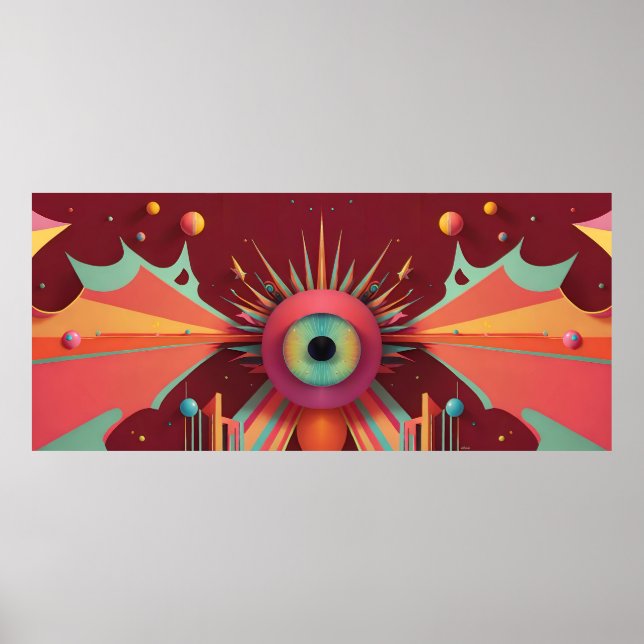 Dream Horizon Ken Gage Fantasy OpArt Poster (Vorne)