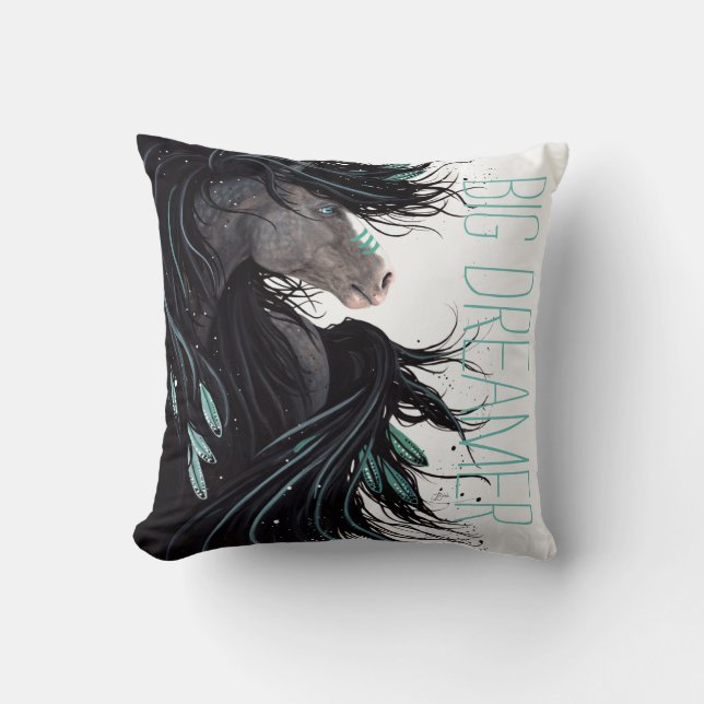 Dream Horse Big Dreamer Pillow by Bihrle Kissen (Vorderseite)