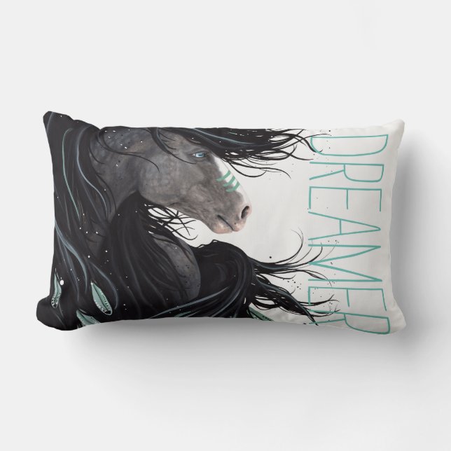 Dream Horse Big Dreamer Pillow by Bihrle Lendenkissen (Vorderseite)