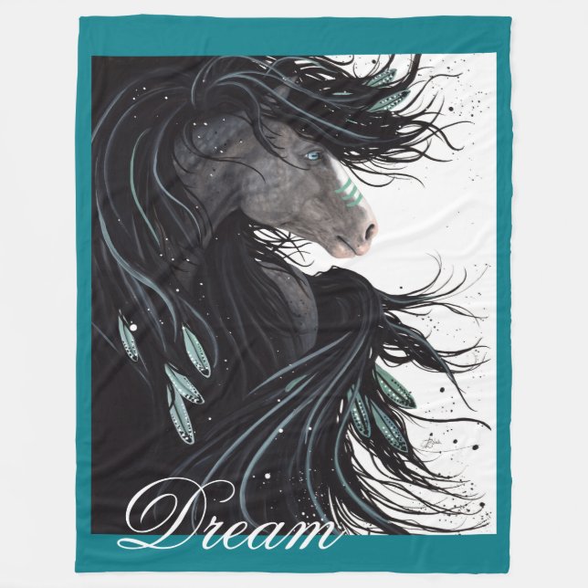 Dream Horse Custom Blanket von Bihrle Fleecedecke (Vorderseite)