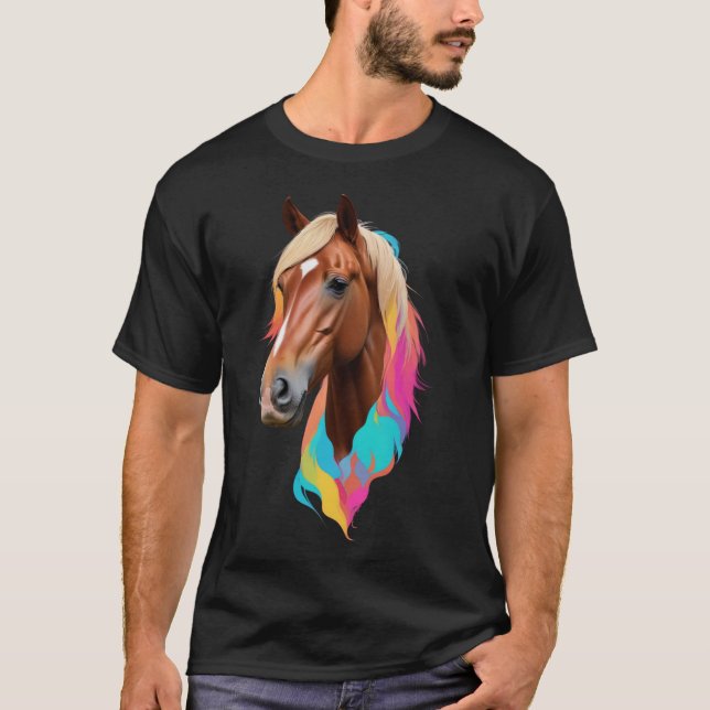 Dream Horse with Rainbow Mane T-Shirt (Vorderseite)