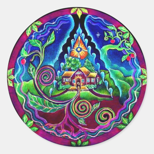 Dream House Sanctuary Mandala Sticker (Vorderseite)