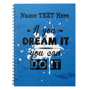 Dream It Do it - Grunge Boy Teen Man Name Text hin Notizblock