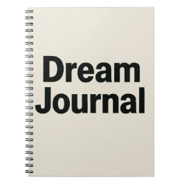 Dream Journal - Bold Schriftart Inspiration Design Notizblock