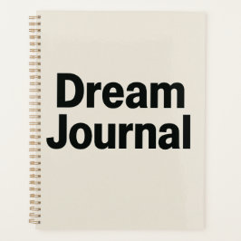 Dream Journal - Bold Schriftart Inspiration Design Planer