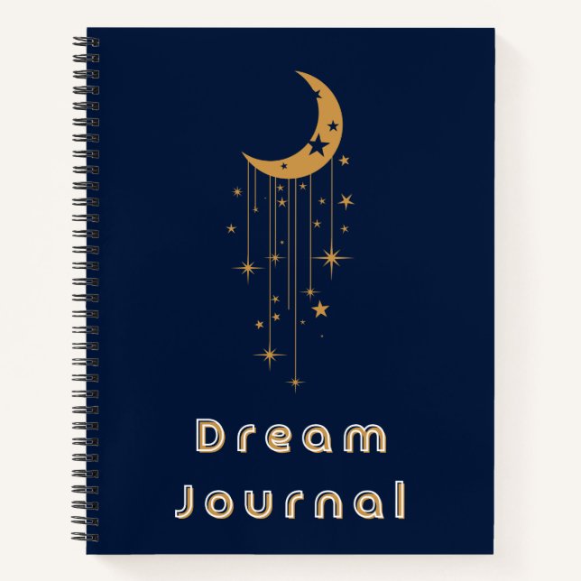 Dream Journal - Celestial Moon and Hanging Stars Notizbuch (Vorderseite)
