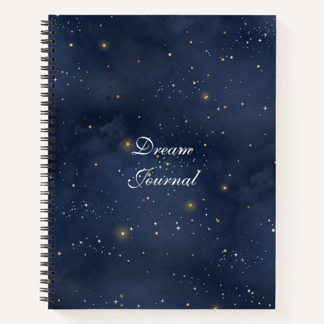 Dream Journal - Modern Starry Night Celestial Notizbuch (Vorderseite)