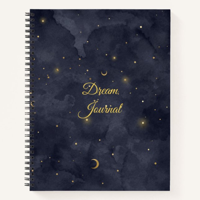 Dream Journal - Moon and Stars Celestial Design Notizbuch (Vorderseite)